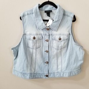NWT Lane Bryant | Sleeveless denim jacket vest